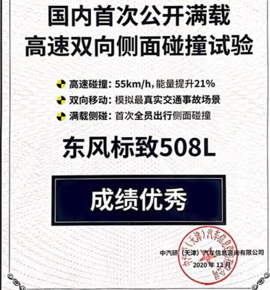 508L挑战史上最严侧面碰撞成绩单公布